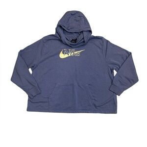 Nike Lavender Hoodie with Gold Logo Cowl Neck Sweatshirt Women’s XL